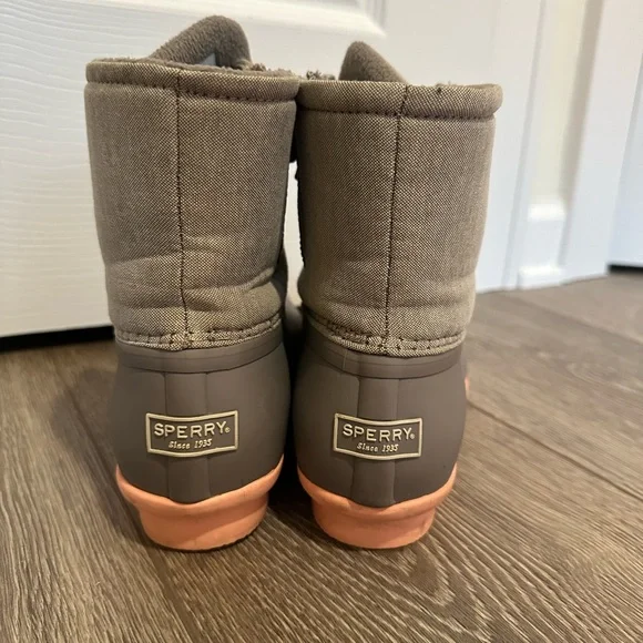 Sperry Women's Winter Boots - Tan and Pink - Picture 3 of 7